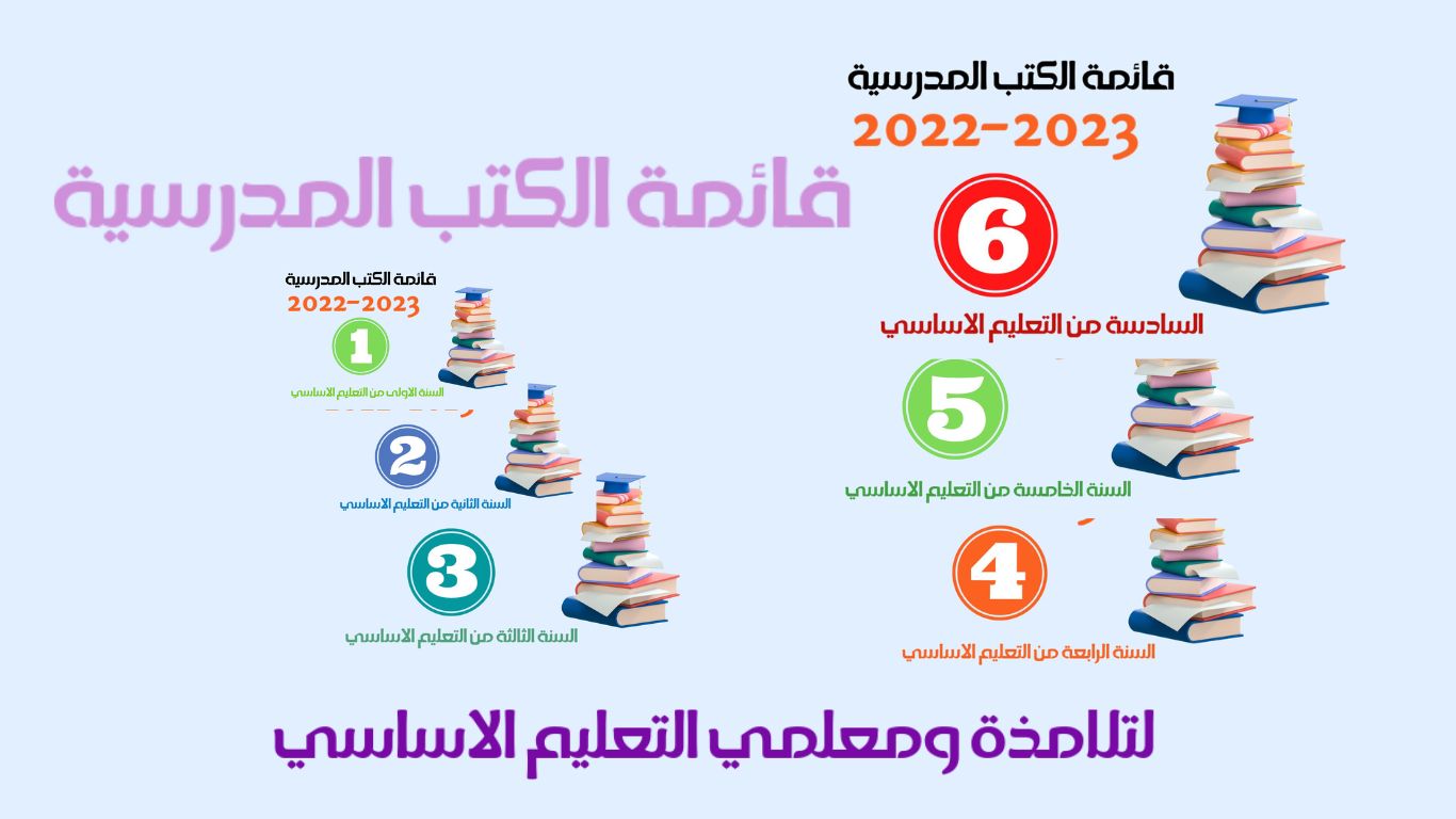 قائمة الكتب المدرسية  لتلامذة ومعلمي  التعليم الاساسي لسنة 2022-2023