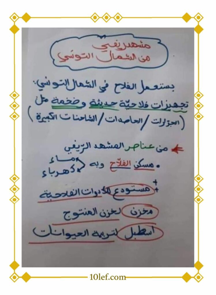 تلخيص جغرافيا سنة خامسة تعليم أساسي