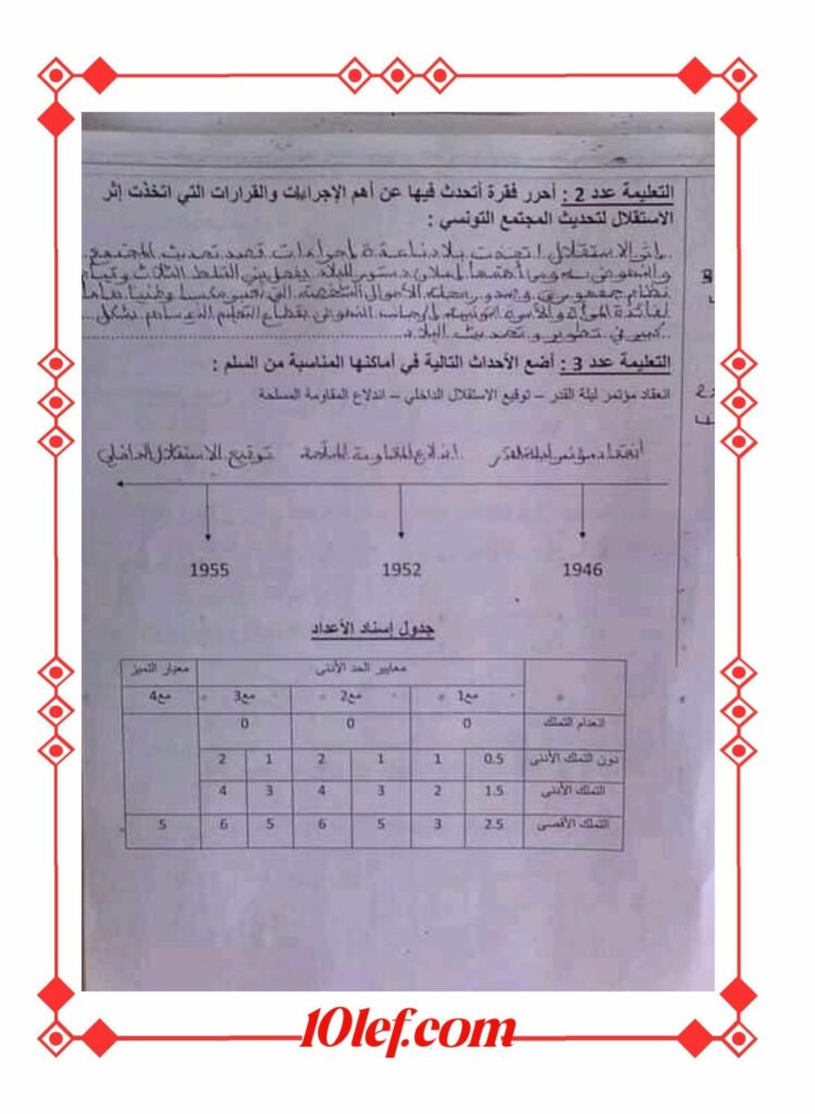 امتحان تاريخ