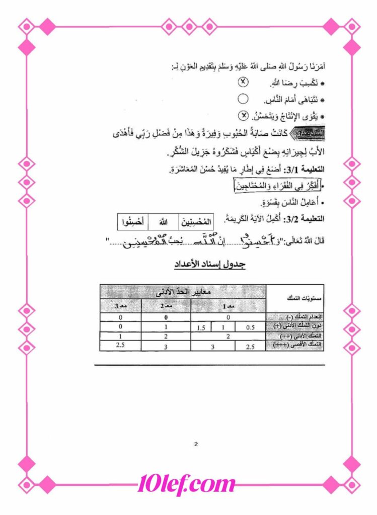 تربية اسلامية 
