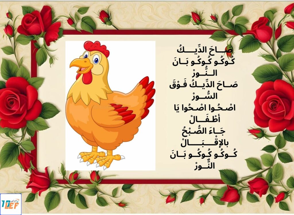 أنشودة صاح الديك مكتوبة
