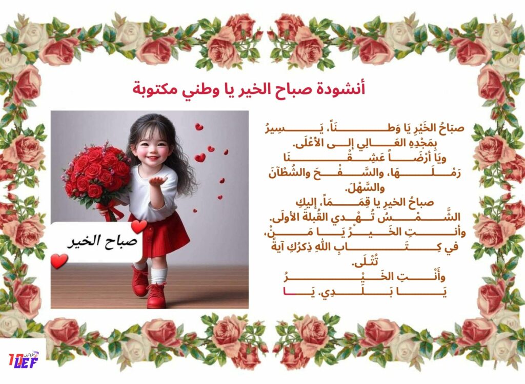 أنشودة صباح الخير يا وطني مكتوبة