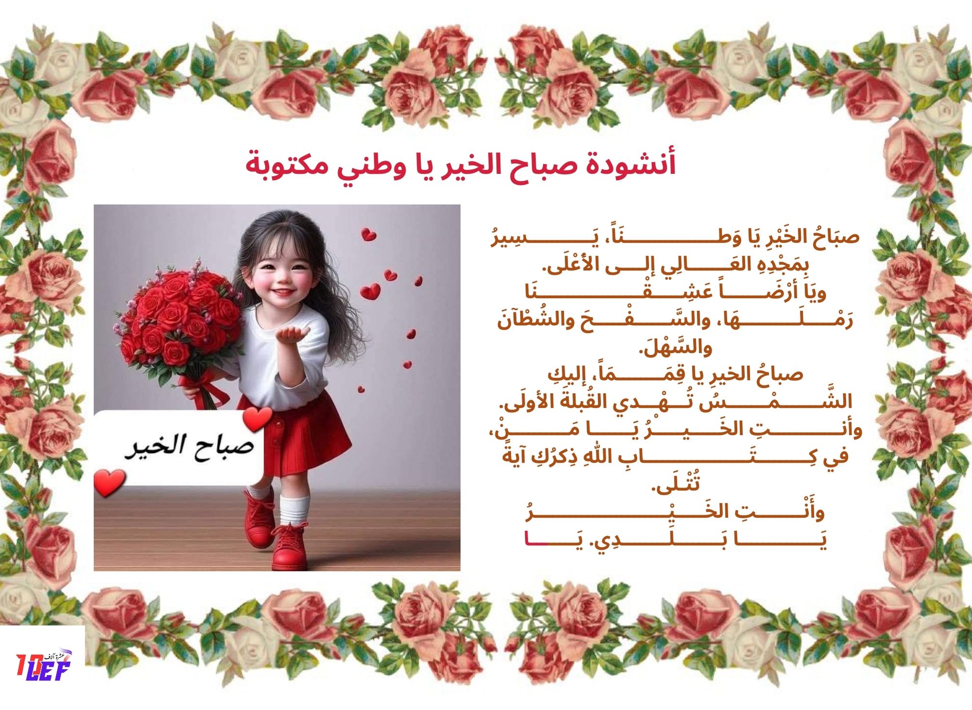 أنشودة صباح الخير يا وطني مكتوبة