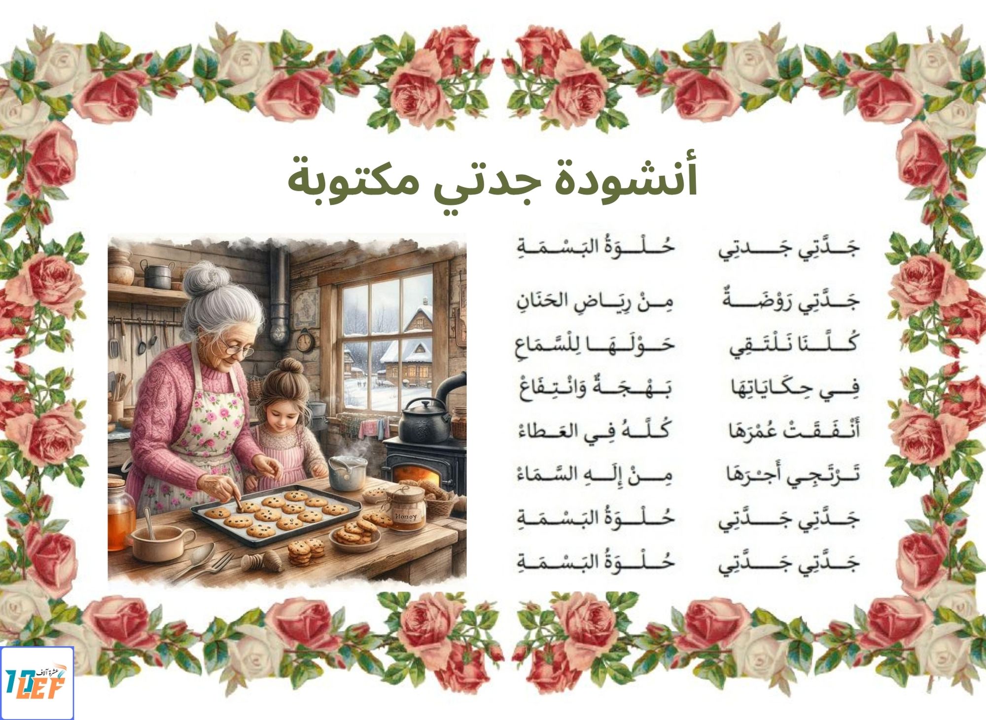 أنشودة جدتي مكتوبة