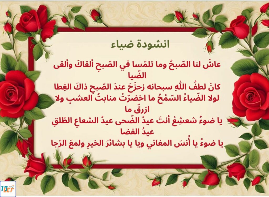 انشودة ضياء