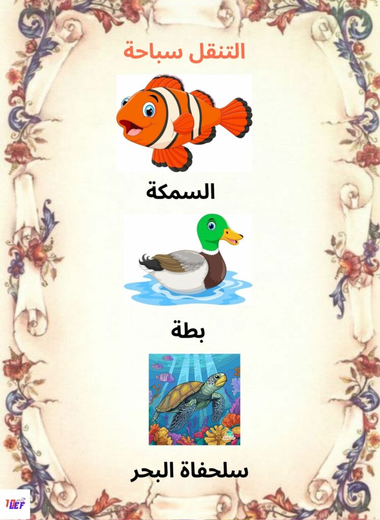 بحث حول تنقل الحيوانات سنة اولى ابتدائي
