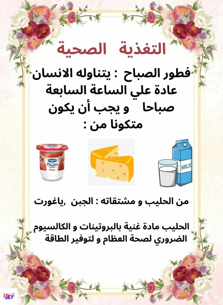بحث حول التغذية عند الإنسان