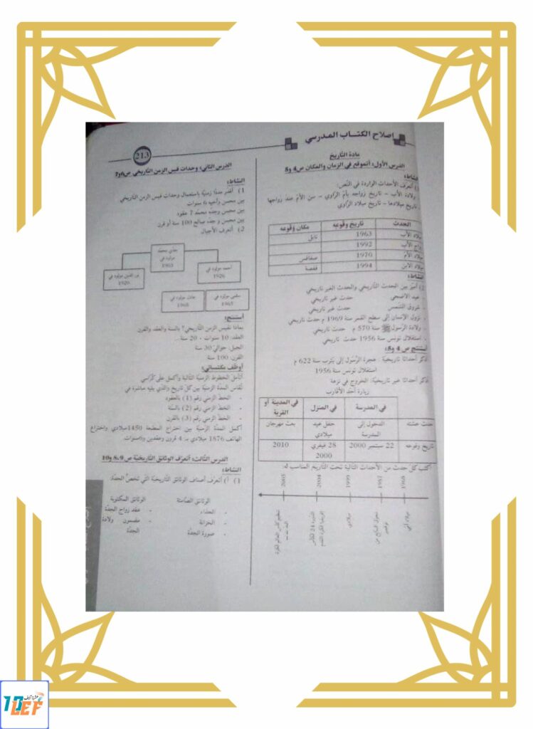 إصلاح كتاب التاريخ سنة خامسة