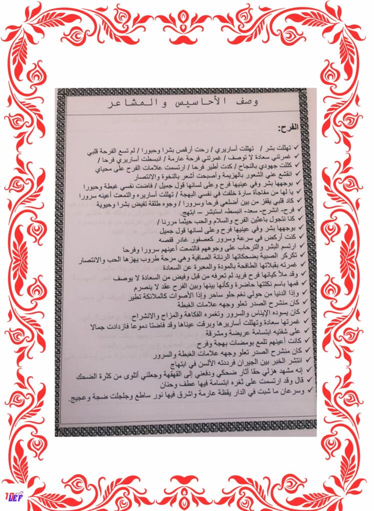 عبارات عن الفرح انتاج كتابي