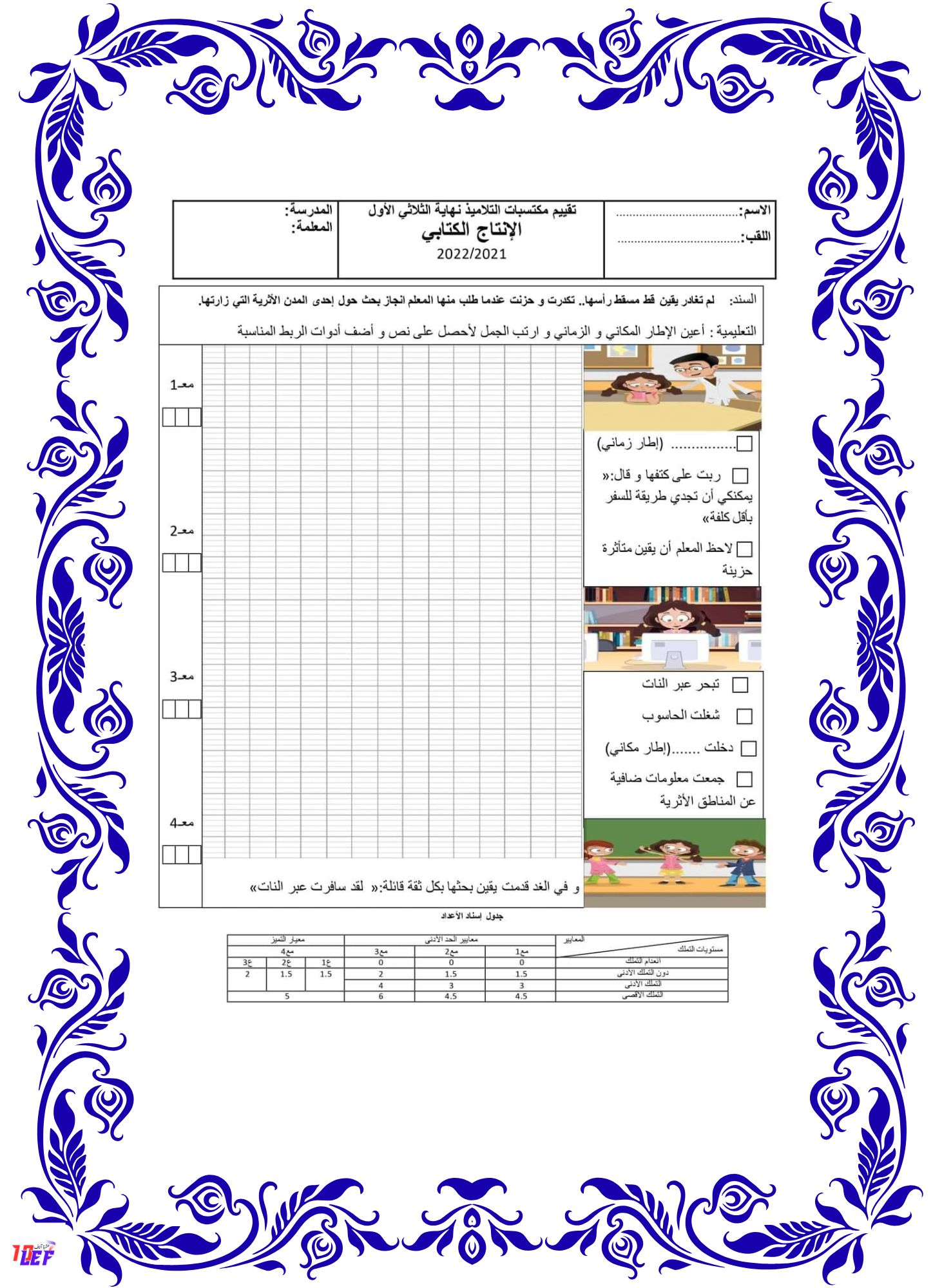 وصف موقع أثري في تونس انتاج كتابي